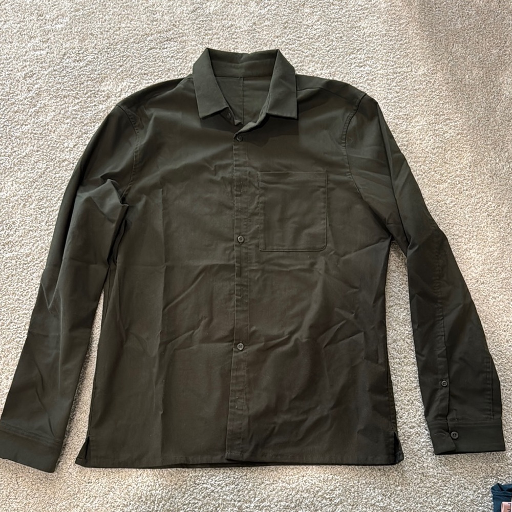 lululemon athletica Green Casual Button Down Shirt